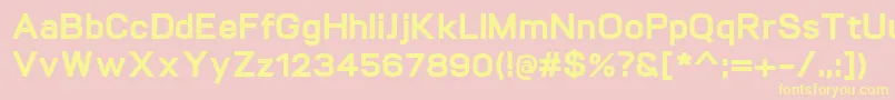 VitroExtrabold Font – Yellow Fonts on Pink Background