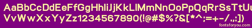 VitroExtrabold Font – Yellow Fonts on Purple Background