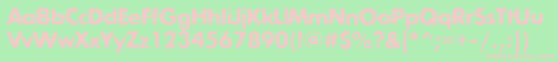 Exposurectwo Font – Pink Fonts on Green Background