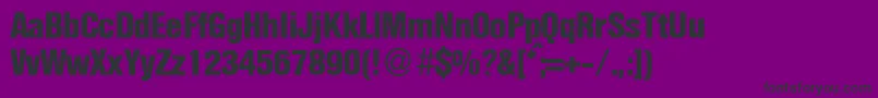 Czcionka HelbacondbNormal – czarne czcionki na fioletowym tle
