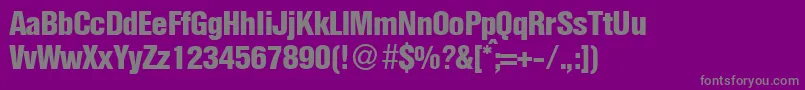 Police HelbacondbNormal – polices grises sur fond violet