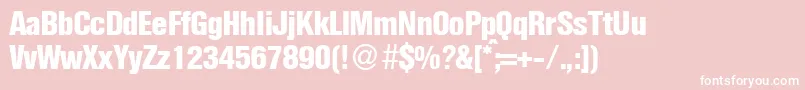 HelbacondbNormal Font – White Fonts on Pink Background