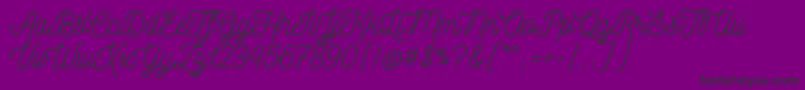 フォントNickainleyNormal – 紫の背景に黒い文字