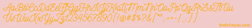 NickainleyNormal Font – Orange Fonts on Pink Background