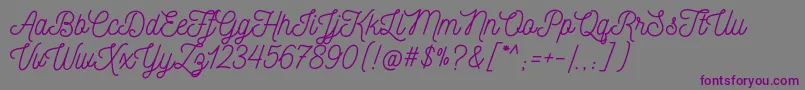 NickainleyNormal Font – Purple Fonts on Gray Background