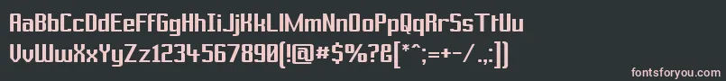 Prbrs Font – Pink Fonts on Black Background