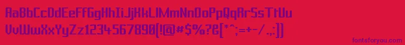 Prbrs Font – Purple Fonts on Red Background