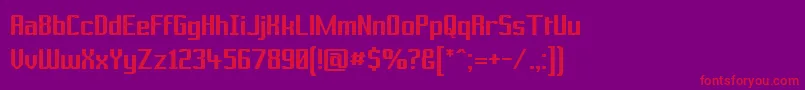 Prbrs Font – Red Fonts on Purple Background