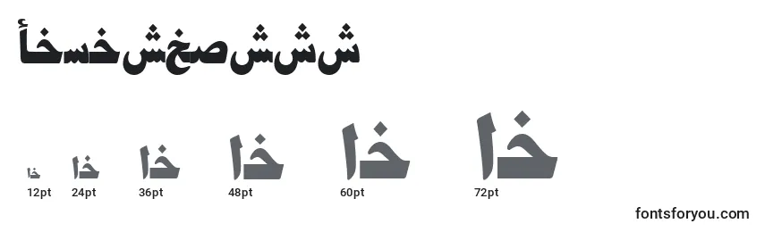 Damascustt Font Sizes