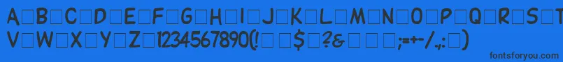 DibsDisplayCapsSsi Font – Black Fonts on Blue Background