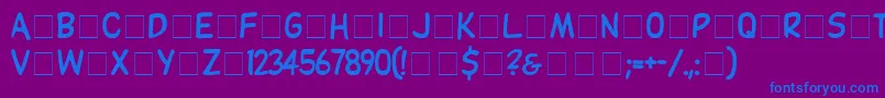 DibsDisplayCapsSsi Font – Blue Fonts on Purple Background