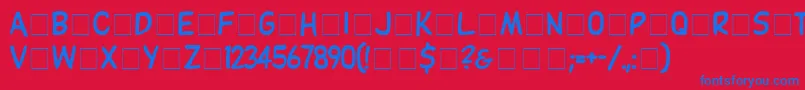 DibsDisplayCapsSsi Font – Blue Fonts on Red Background