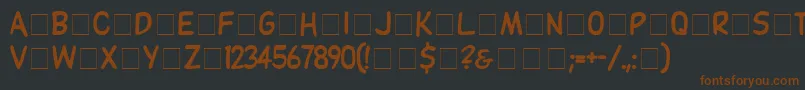 DibsDisplayCapsSsi Font – Brown Fonts on Black Background