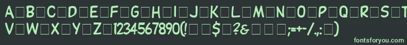 Czcionka DibsDisplayCapsSsi – zielone czcionki na czarnym tle