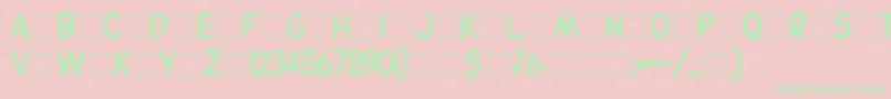 DibsDisplayCapsSsi Font – Green Fonts on Pink Background