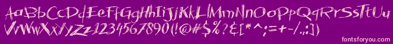 Police Acacia23 – polices roses sur fond violet