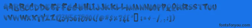 フォントSoft Sugar  Fade  – 黒い文字の青い背景