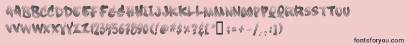 Soft Sugar  Fade -Schriftart – Schwarze Schriften auf rosa Hintergrund