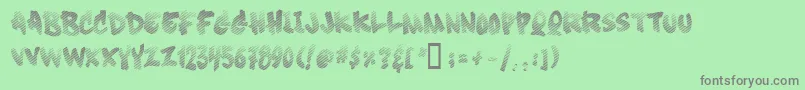 フォントSoft Sugar  Fade  – 緑の背景に灰色の文字