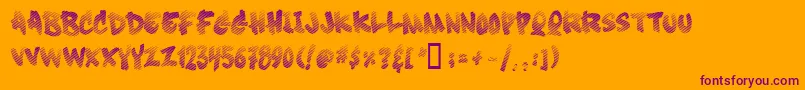 Шрифт Soft Sugar  Fade  – фиолетовые шрифты на оранжевом фоне