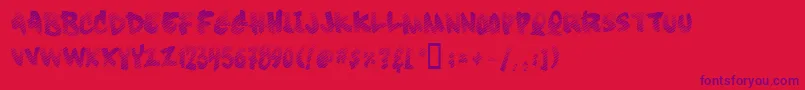 フォントSoft Sugar  Fade  – 赤い背景に紫のフォント