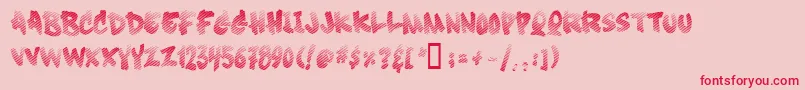 フォントSoft Sugar  Fade  – ピンクの背景に赤い文字