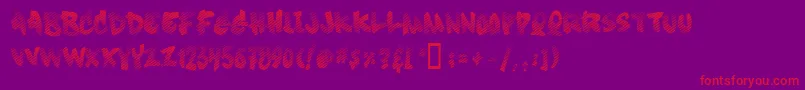 Шрифт Soft Sugar  Fade  – красные шрифты на фиолетовом фоне