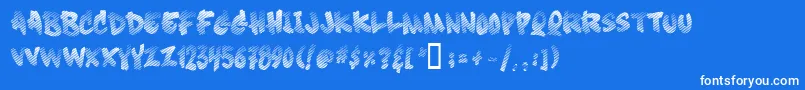 フォントSoft Sugar  Fade  – 青い背景に白い文字