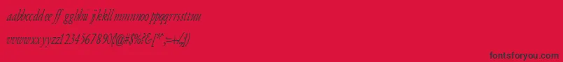 ArmyOfDarknessItalic Font – Black Fonts on Red Background