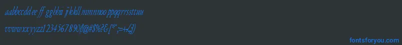 ArmyOfDarknessItalic Font – Blue Fonts on Black Background