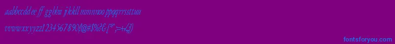 ArmyOfDarknessItalic Font – Blue Fonts on Purple Background