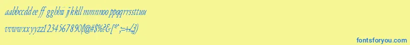 ArmyOfDarknessItalic Font – Blue Fonts on Yellow Background