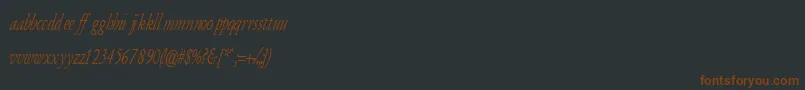 ArmyOfDarknessItalic Font – Brown Fonts on Black Background