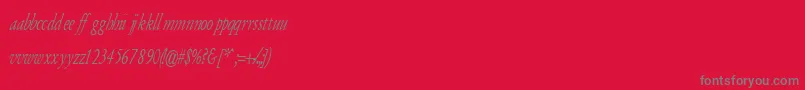 ArmyOfDarknessItalic Font – Gray Fonts on Red Background