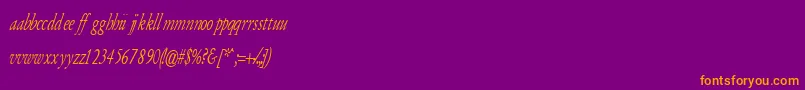 ArmyOfDarknessItalic Font – Orange Fonts on Purple Background