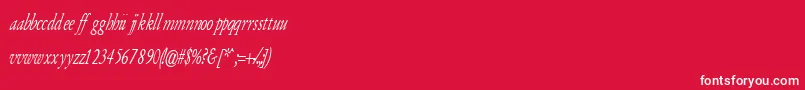 fuente ArmyOfDarknessItalic – Fuentes Blancas Sobre Fondo Rojo