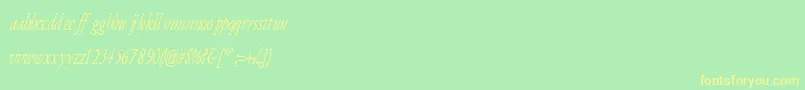 ArmyOfDarknessItalic Font – Yellow Fonts on Green Background