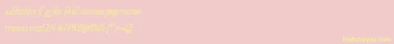 ArmyOfDarknessItalic-Schriftart – Gelbe Schriften auf rosa Hintergrund