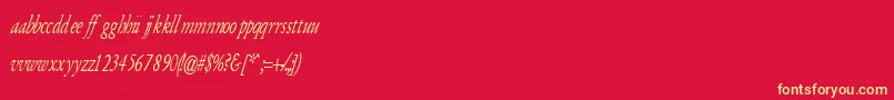 ArmyOfDarknessItalic Font – Yellow Fonts on Red Background