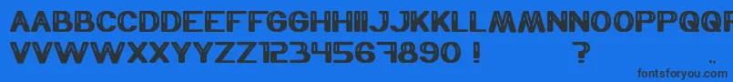 Thermometer Font – Black Fonts on Blue Background