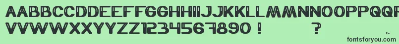 フォントThermometer – 緑の背景に黒い文字