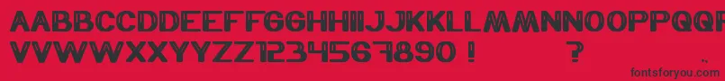 フォントThermometer – 赤い背景に黒い文字