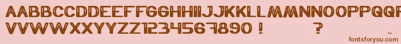 Thermometer Font – Brown Fonts on Pink Background
