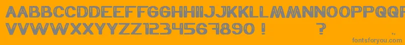 Thermometer Font – Gray Fonts on Orange Background