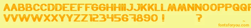 Thermometer Font – Orange Fonts on Yellow Background