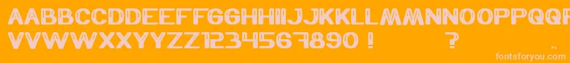 Thermometer Font – Pink Fonts on Orange Background