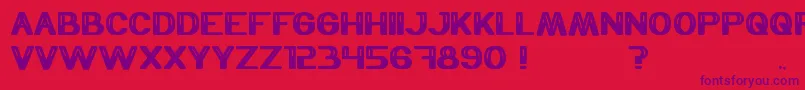 Thermometer-Schriftart – Violette Schriften auf rotem Hintergrund
