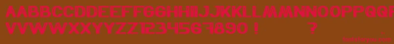 Thermometer Font – Red Fonts on Brown Background