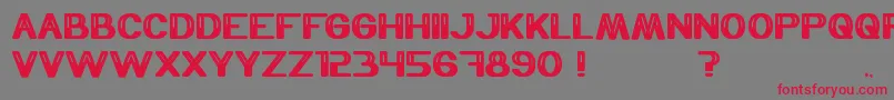 Thermometer Font – Red Fonts on Gray Background