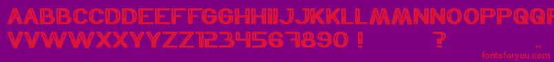 フォントThermometer – 紫の背景に赤い文字